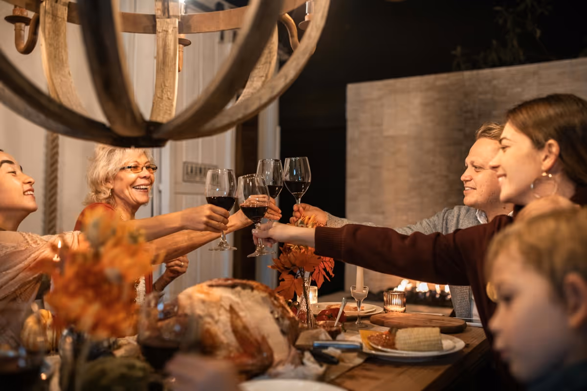 Family discussing home loan pathways over dinner